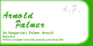 arnold palmer business card